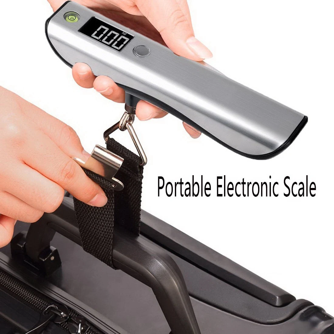 Portable Mini Suitcase Scale LED Display 50Kg/110Lb Digital Luggage Scale for Travel Bag Hanging Scales Weighing Balance