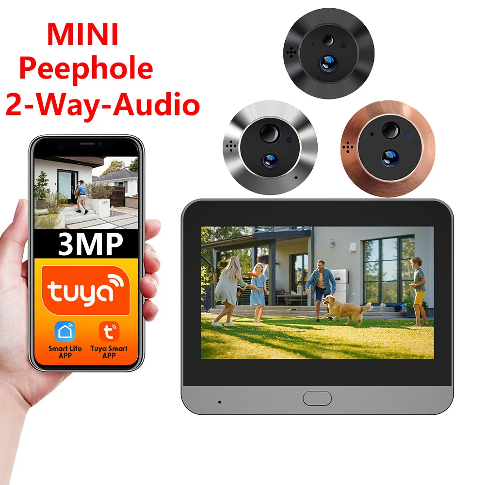 camera-de-porte-numerique-infrarouge-940nm-avec-vision-large-3mp-wifi-24g-application-tuya-smartlife-fonction-de-conversation-bidirectionnelle-alimentee-par-batterie-mini-pir