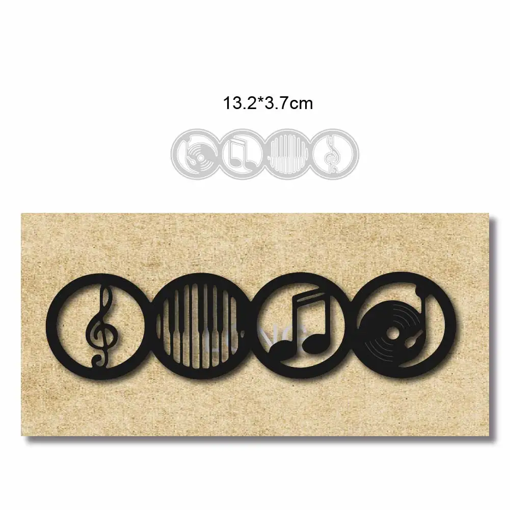 Musical Note Metal Cutting Dies 2024 for Card Making Scrapbook Slimline Die Cut Template for Paper Craft Mold