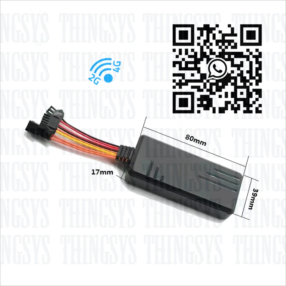 TS-J16B 4G 2G CAT1 SIMCOM 7670SA Vehicle GPS Tracker ACC Relay SOS Microphone by THINGSYS GT06 Protocol Bus Car Truck Bike