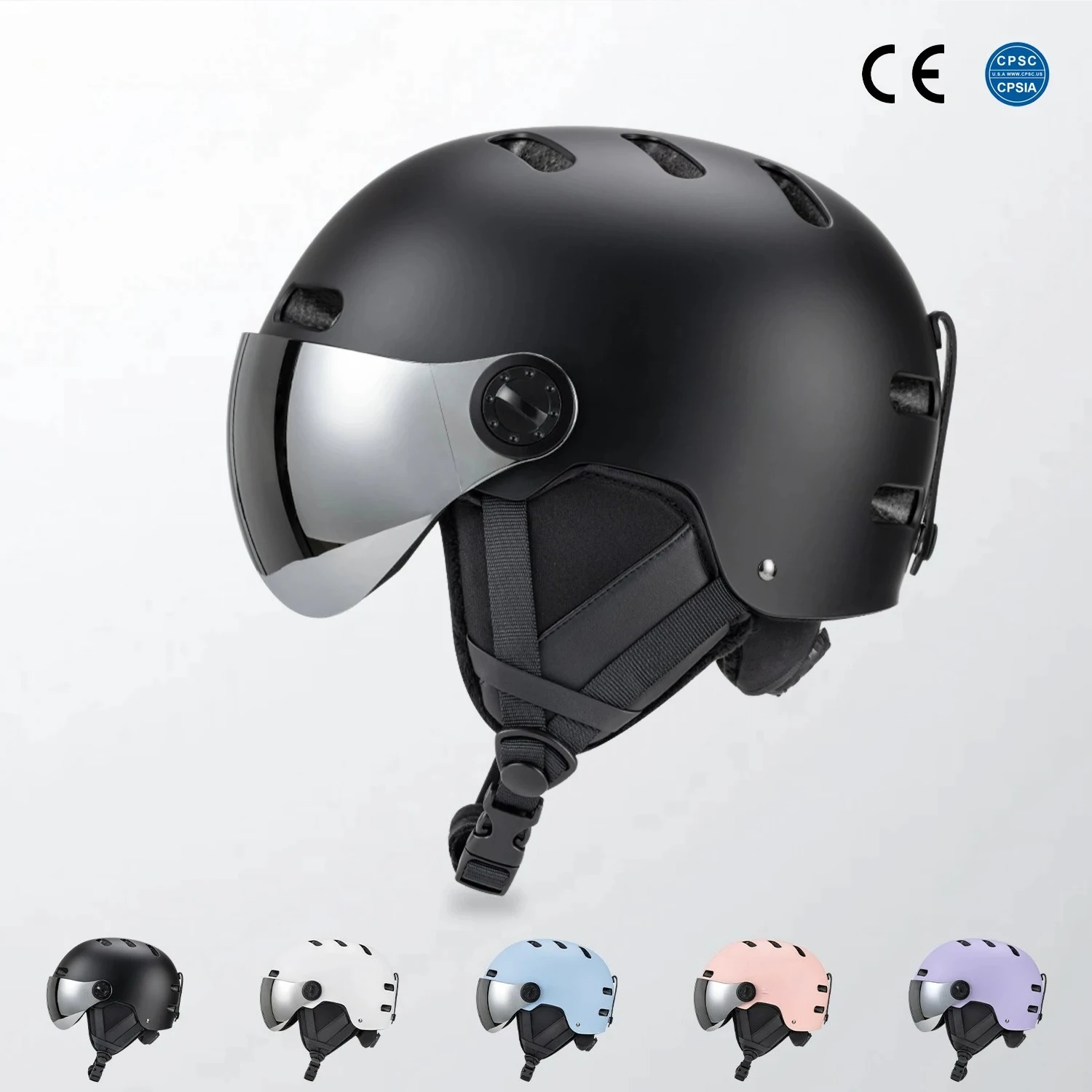 

Профессиональный лыжный шлем SEEKER для активного отдыха на открытом воздухе, дышащий, с комбинированным корпусом из EPS+ABS, со встроенными очками, защитный лыжный шлем.