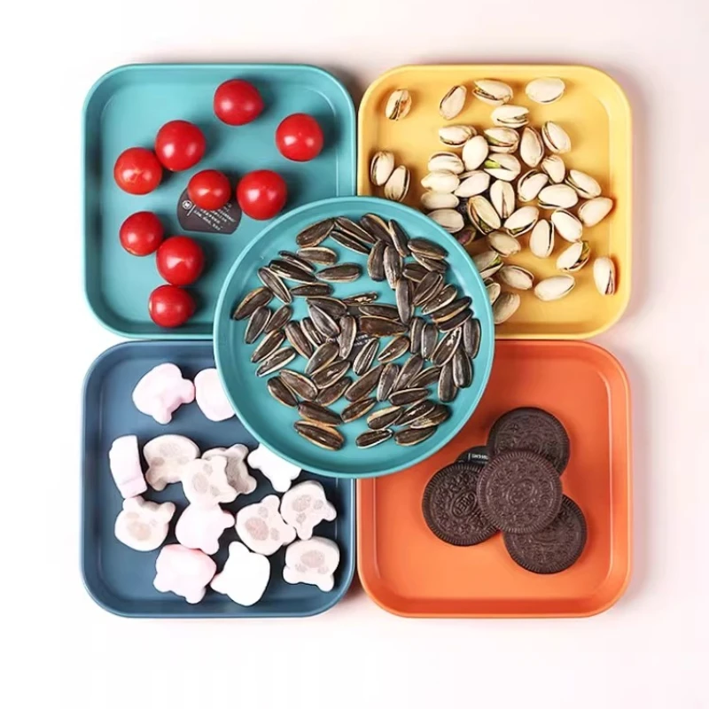 

LMM household dining table small plate fruit bone small plate garbage residue tray with base