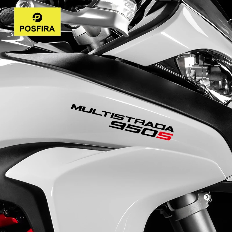 POSFIRA Motorcycle Fairing Stickers Vinyl Decals for Ducati Multistrada 950/S 950S 2017 2018 2019 2020 2021 Sticker Accessories