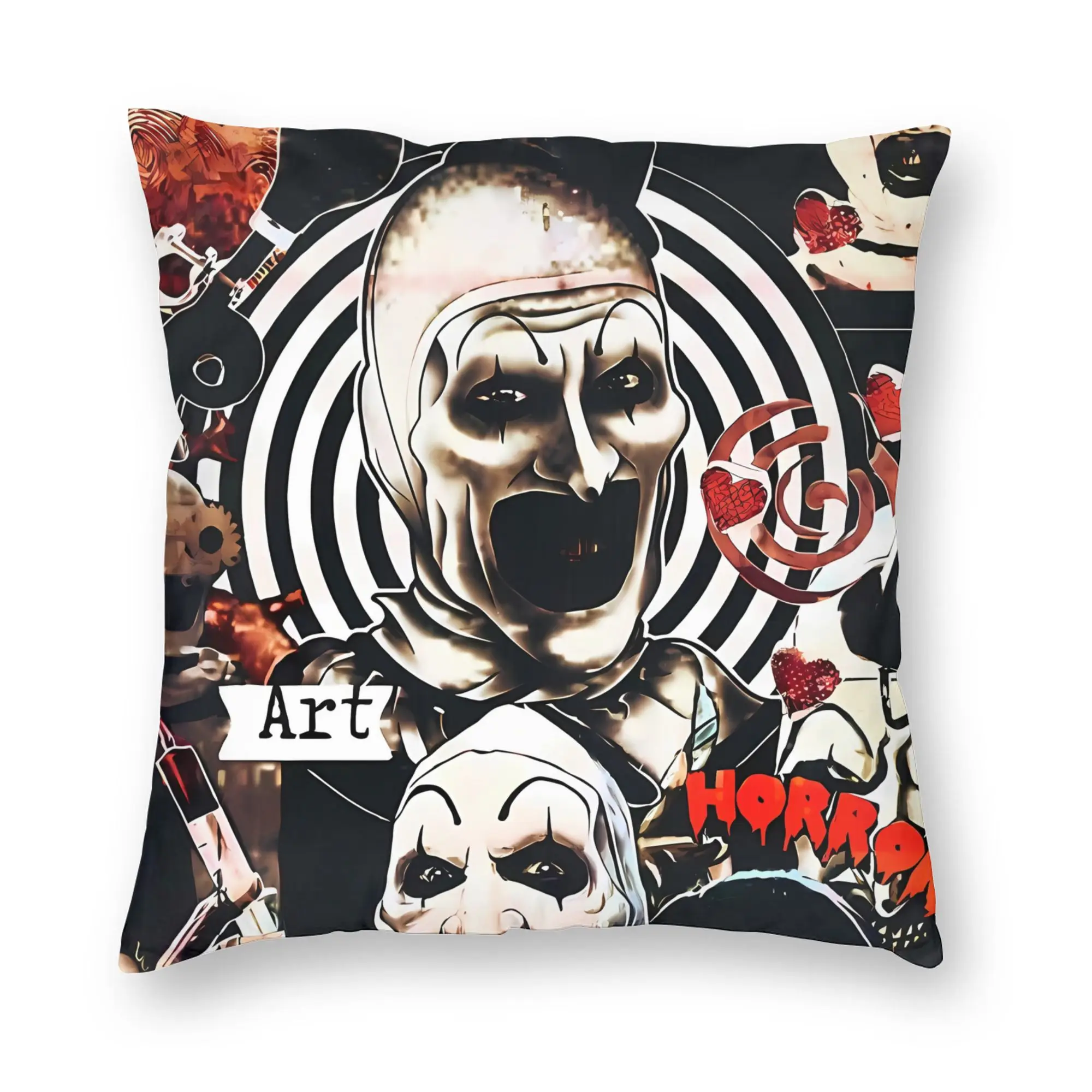 Terrifier Movie Pillow Cover  Design Cushion Cover Novelty Pillow Case For Sofa Couch Bed Living Room