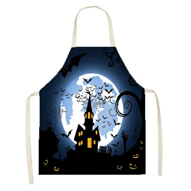 Halloween Decoration Atmosphere Apron Kitchen Unisex Apron Children\'s Anti-fouling Apron