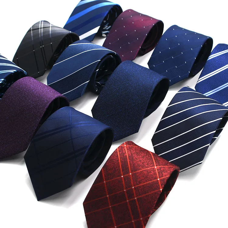 Corbatas Jacquard de lujo para hombre, corbata de cuello clásica a cuadros, regalo de boda, corbata Formal para hombres, vestido de negocios a rayas