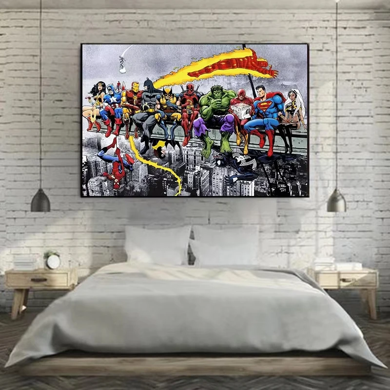 

Movie 500/1000/1200/2000 PCS Jigsaw Puzzles Marvel Avengers Challenging Family Activity Games for Gameroom Bedroom Frameless