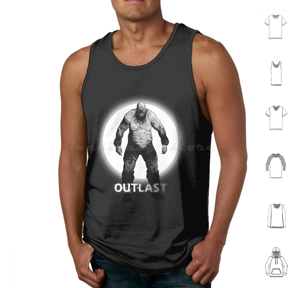 Outlast Chris Walker Tank Tops Print Cotton Horror Outlast Video Game Gaming Blood Monster Dark Eddie Gluskin Creepy Gamer