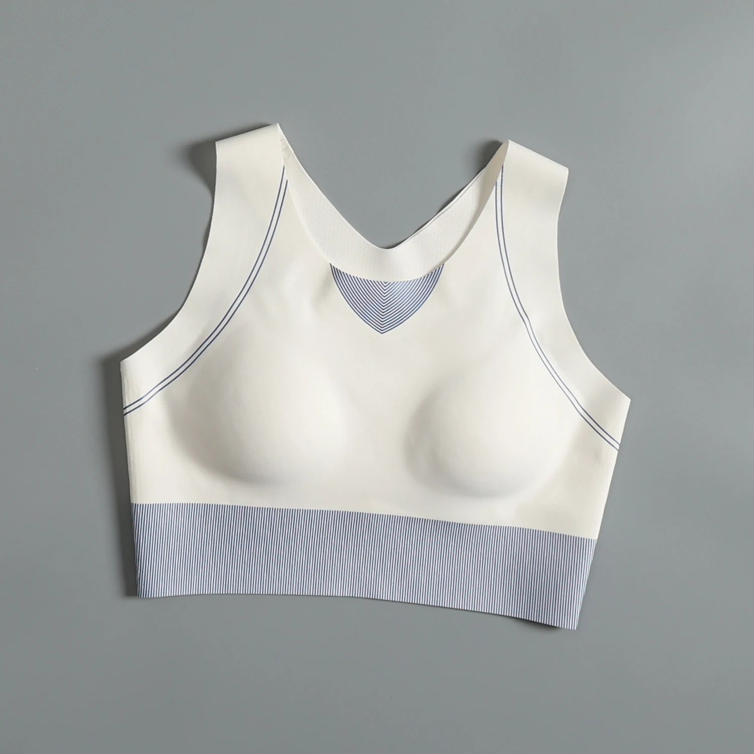 Ropa interior deportiva de alta intensidad para mujer, sujetador de fitness para yoga desnudo sin rastro, pechos laterales, entrenamiento para correr a prueba de golpes, verano