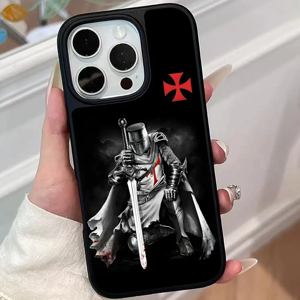 

Templar Knights Matte Surface Mobile Phone Case for iPhone 17 16 15 14 13 12 11 Air Pro Max Plus Colorful Cover