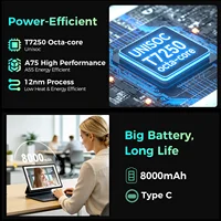 Teclast P50T Android 16 Tablets PC 90Hz 11 inch TDDI UNISOC T7250 Octa Core 3GB RAM+13GB Expansion 128GB ROM 8000mAh GPS Tablet 4
