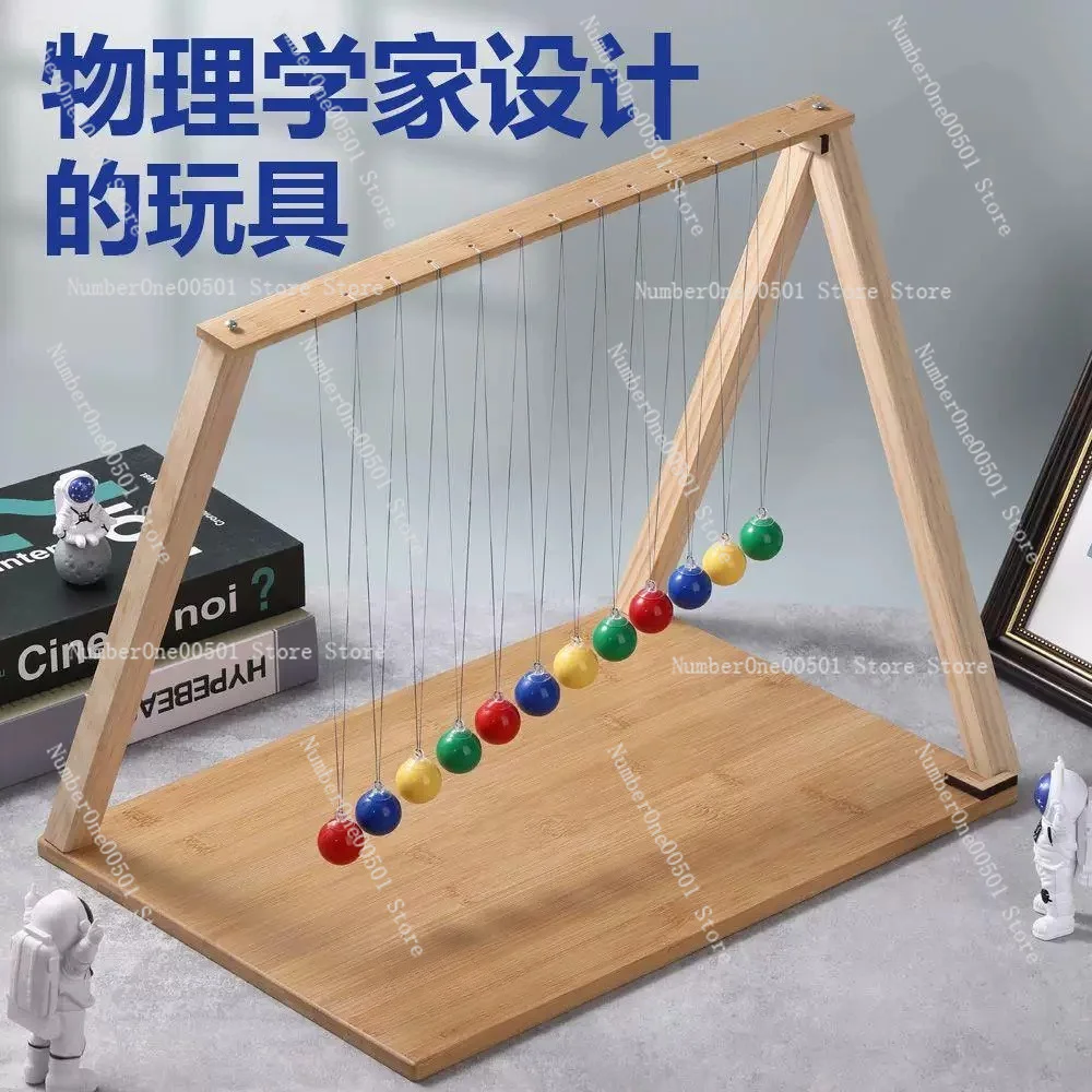 Simple Serpentine Single Pendulum Wave Experiment Newton Pendulum Teaching Aid, 12‑Ball Puzzle Science Gift for Students