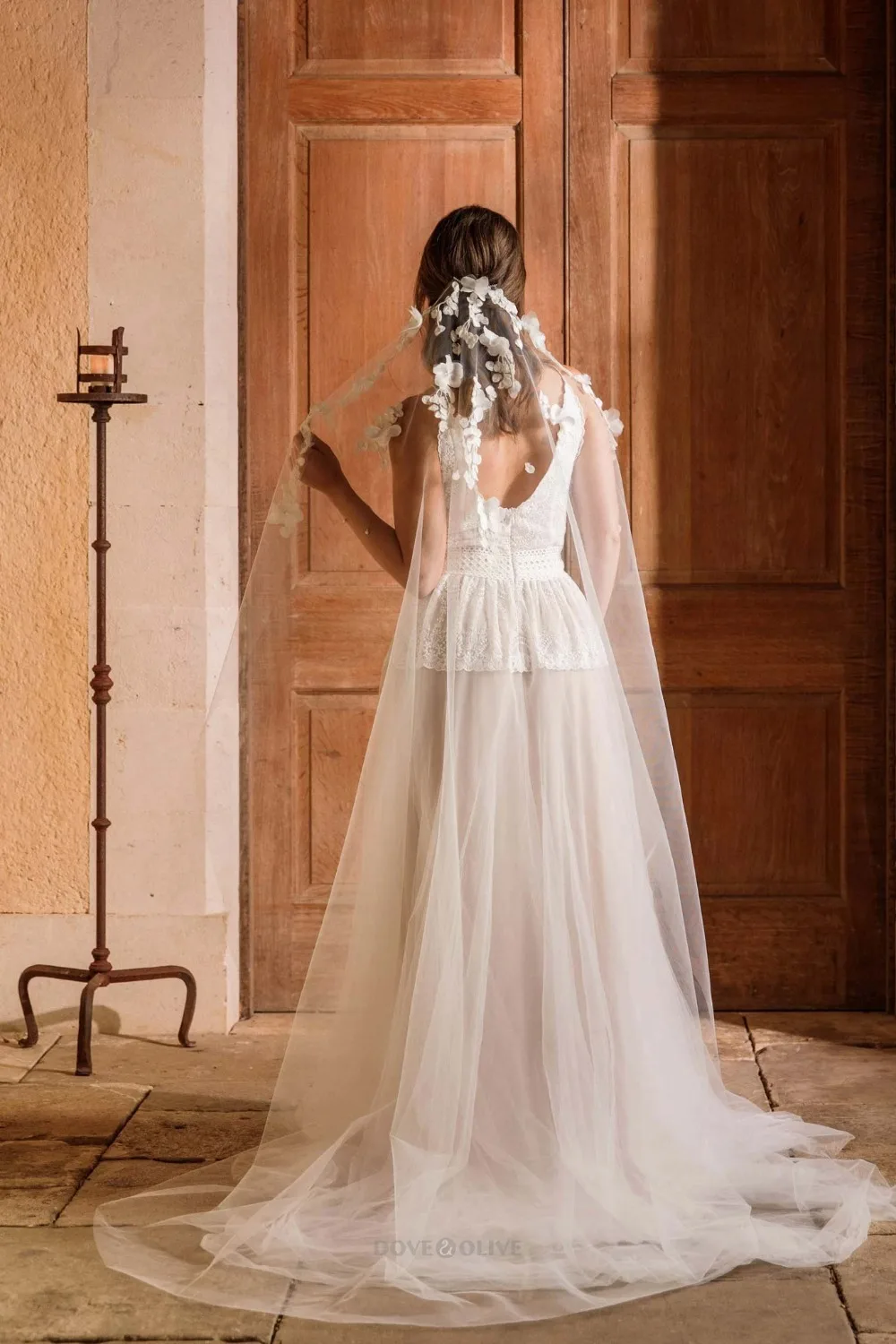 250-センチメートル一層大聖堂花柄ウェディングベールコーム付き花嫁ベール女性フラワーブライダルヘアウェディングアクセサリー