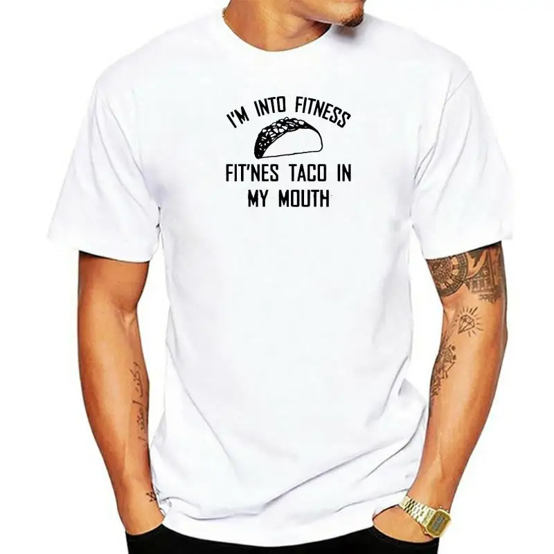 Mens Im Into Fitness Fitness Taco In My Mouth Tri-Blend Tee Food Party