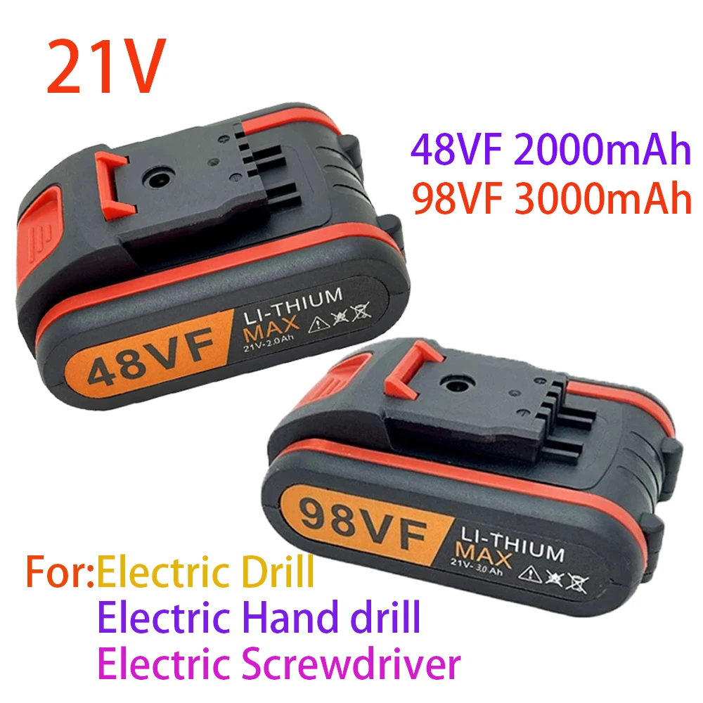 48VF 98VF 21V 3000mAh 100% New Universal Rechargeable Battery for Power Tools Electric Screwdriver Electric Pistol Drill