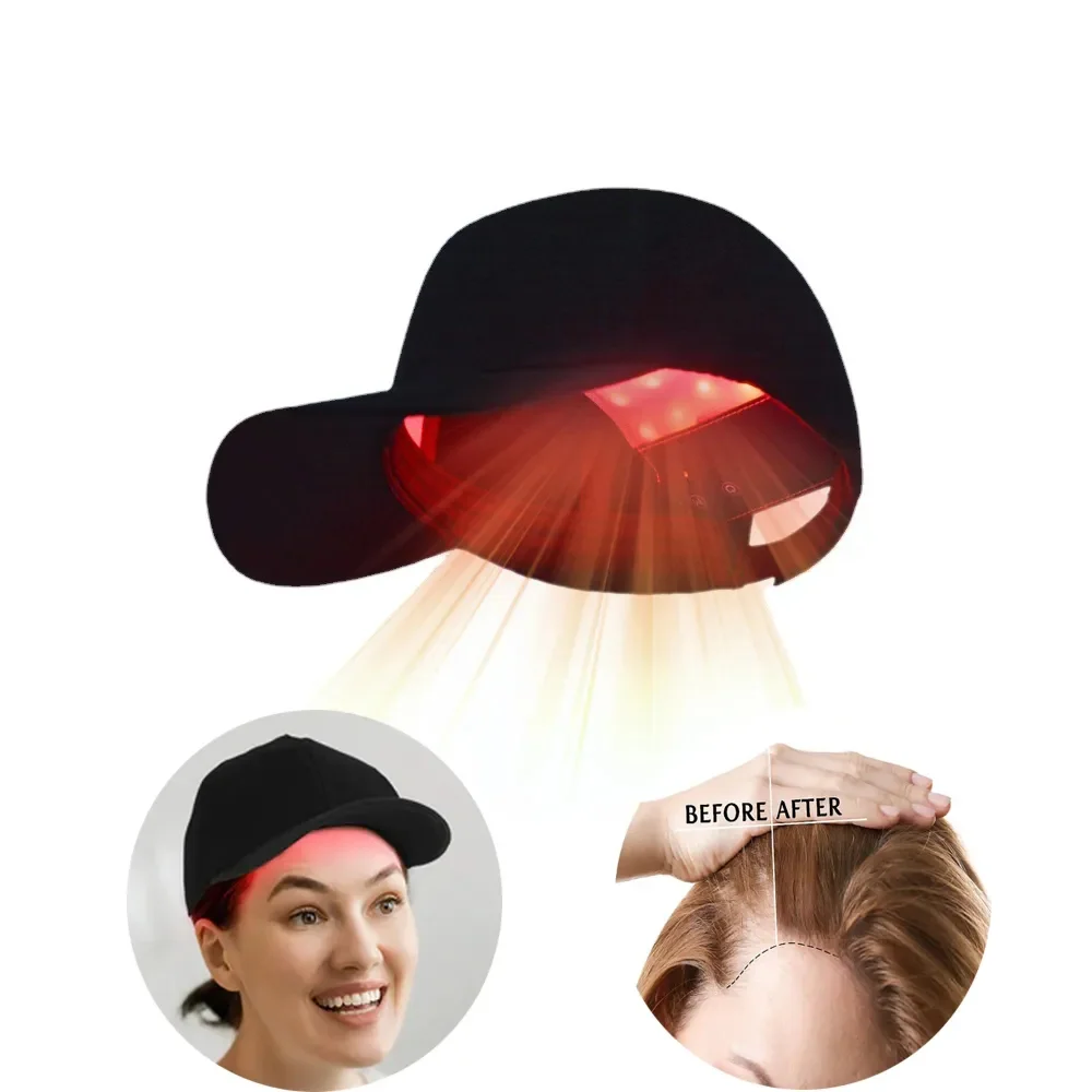 Red Light Therapy For Hair Fast Growth Cap Red&Infrared Light Therapy Device For Hair Loss Treatment With USB Charging Anti-hair