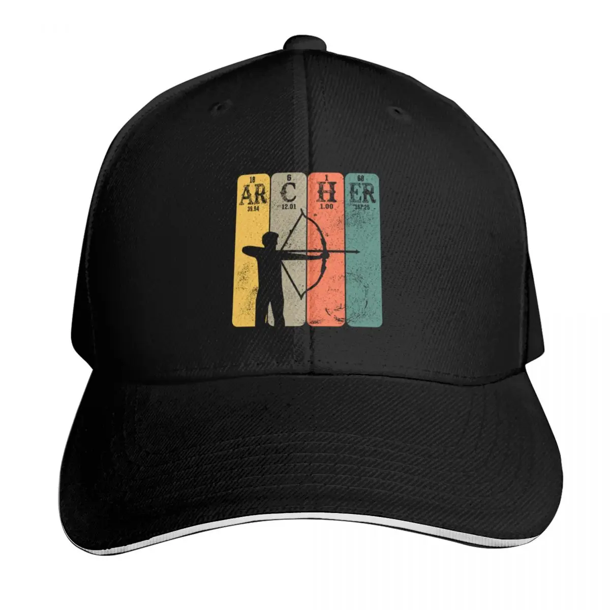 Archer Periodic Table Elements Bow Hunting Archery Vintage Baseball Cap Gift for Him Her Casual Daily Wear Quick Dry Performance