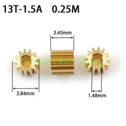 13T 0.25M Brass Pinion Outer Diameter 3.9mm Hole 1.48mm Thickness 3.5mm 13 Teeth copper gear 131.5A