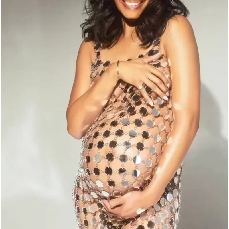 

Maternity Sequin see through for photoshoot ~ Pregnancy dress ~Maternity accessories for photoshoot ~ Pregnancy props ~ maternit