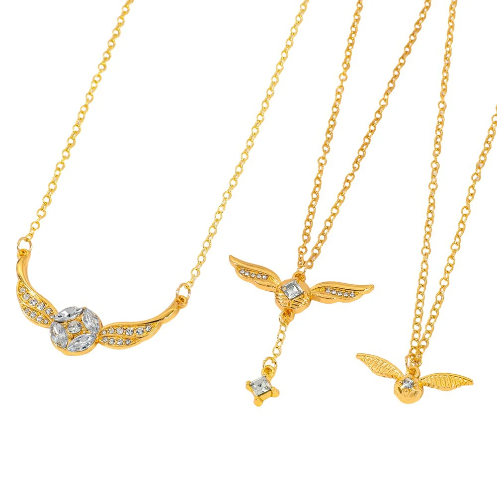 Golden Snitch pendant necklace, stylish collarbone chain, a cosplay gift for fans