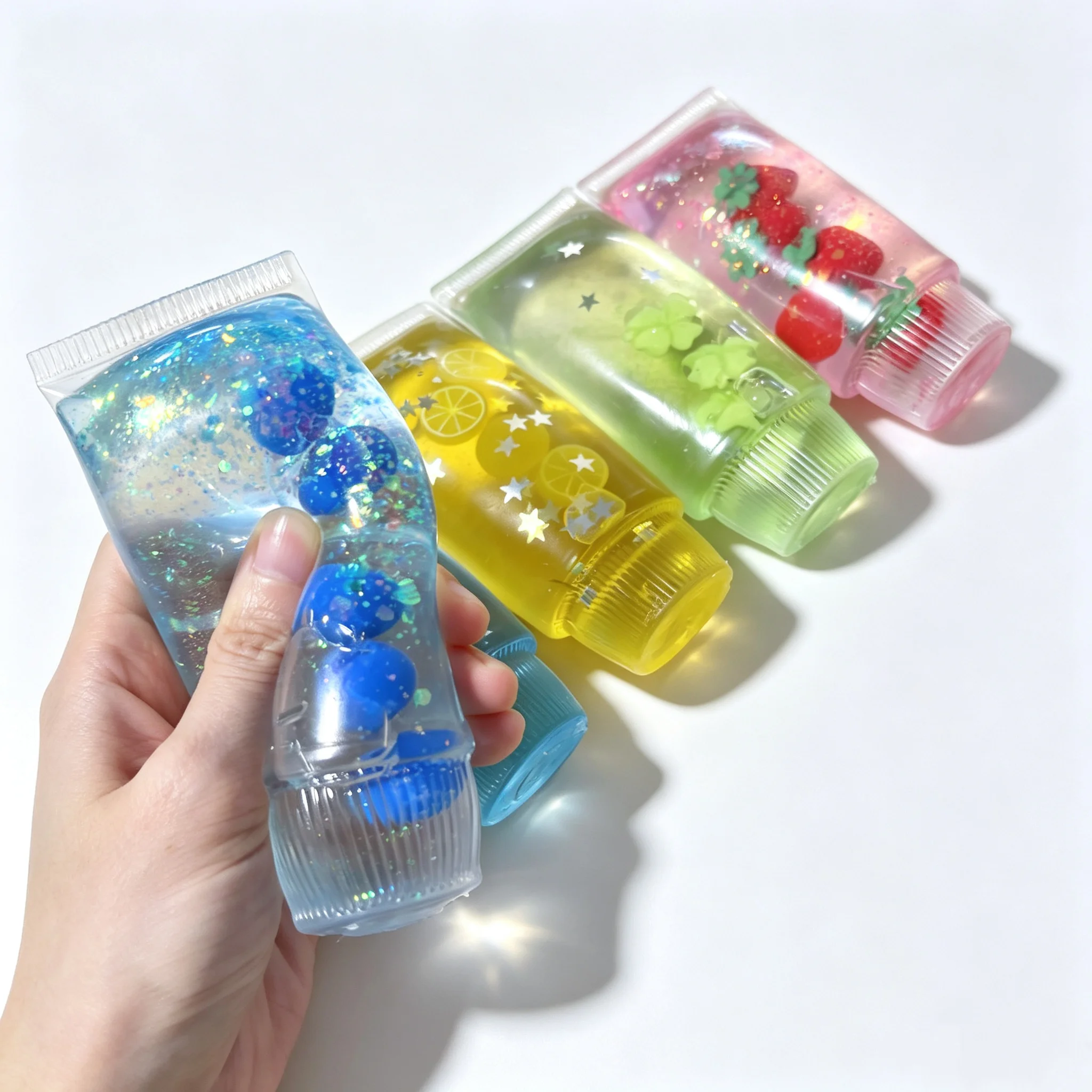 Jouet sensoriel anti-stress en forme de dentifrice fourré aux fruits, en maltose, non rebondissant, doux, à remontée lente, déformable, à presser, type Squishy Fidget