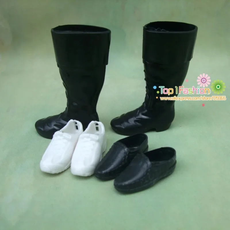 3pairs /lot  Shoes for 1/6 Doll Shoes for Barbie Doll  Boy Friend Male Ken Doll