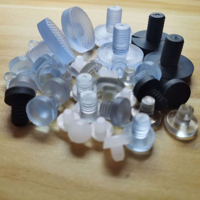 Soft Transparent Rubber Glue Nail, Rod Plug Móveis, Tabela Perna Cadeira, Pés Deslizar, Slide Pad, Hole Caps, Floor Protector, 10Pcs