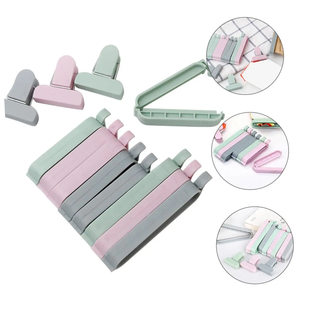 1 set of 12 snack sealing clips, household tools, debris bag clips, kitchen bag sealing machine, practical clip sealing tools