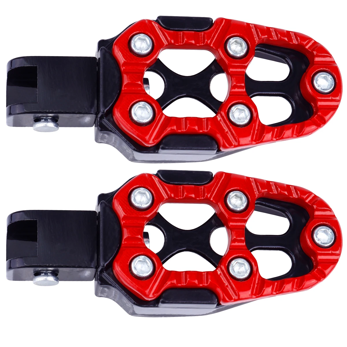 

1 Pair Aluminium Alloy Motor Pedals Durable Lightweight Electric Vehicles Hollow Design Easy Install Long Distance Riding