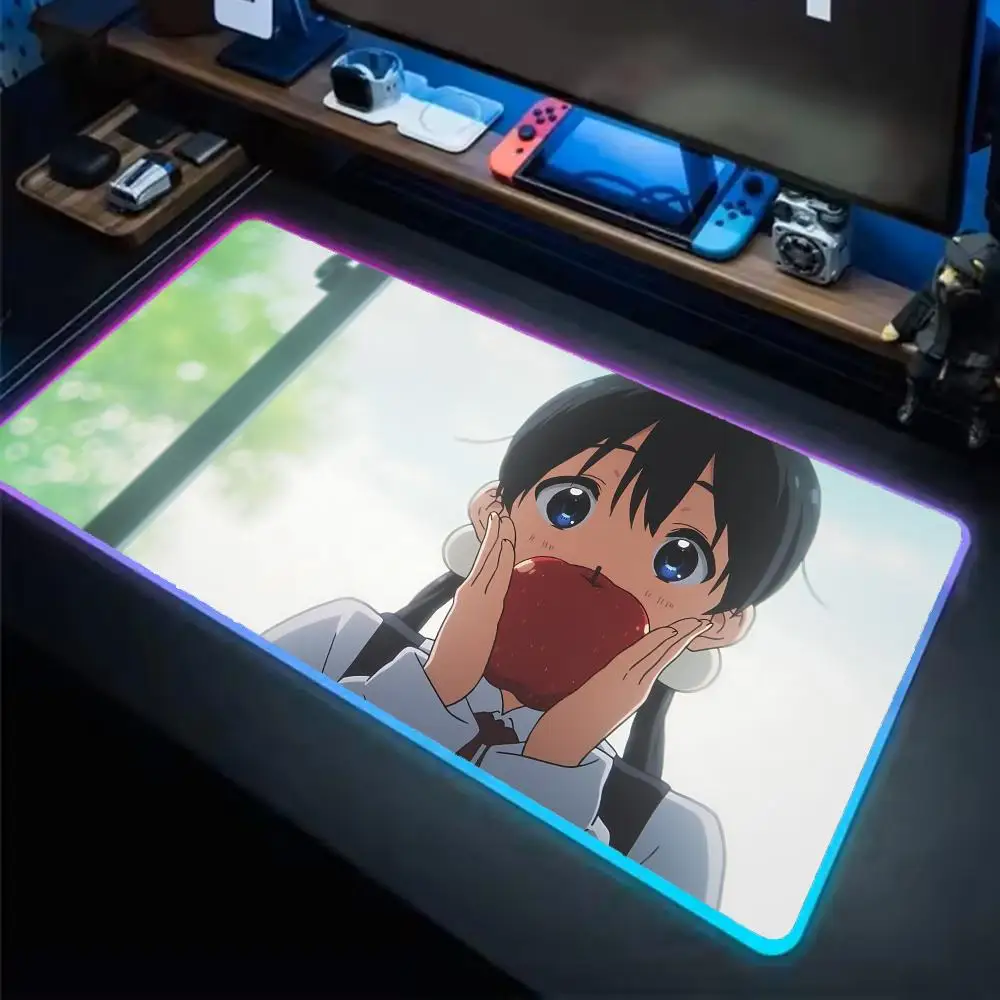 

Tamako Market Mouse Pad Anime Gaming Mouse Pad LED Table Pads Backlit Rubber Desktop XXL RGB Desk Mats