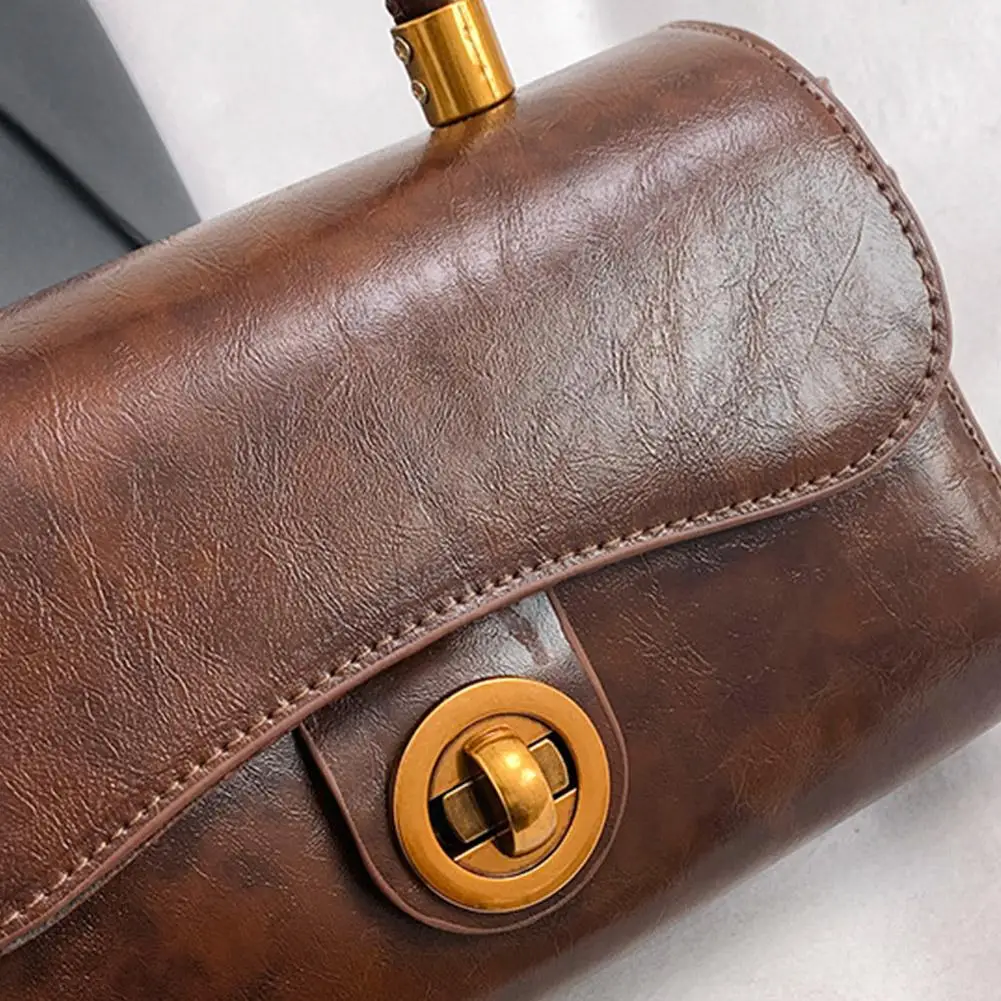 Autumn Winter Retro Advanced Handbag Small Square Bag Commuter Versatile Shoulder Bag Mature Glamorous Women's Crossbody Bag image 4