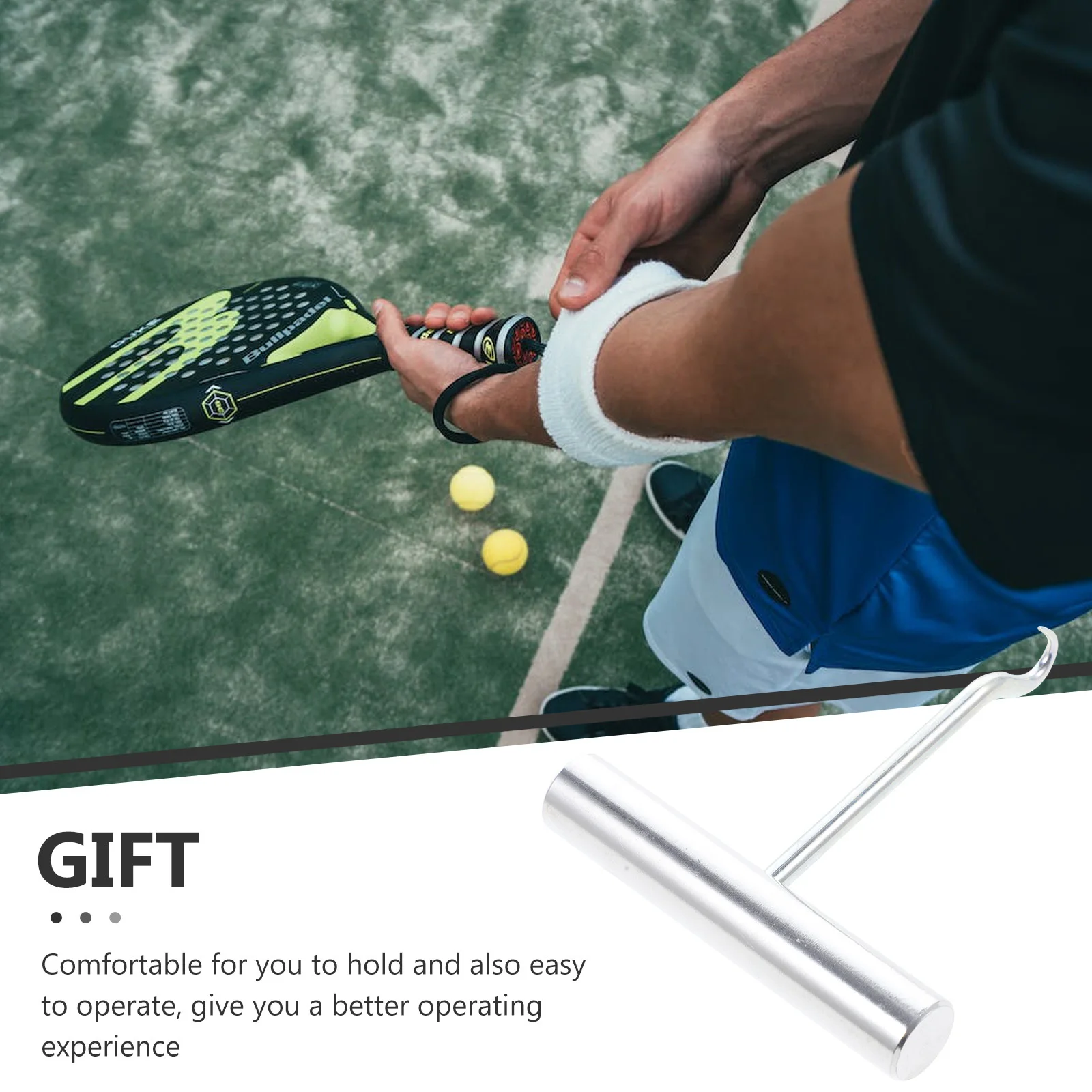 أداة التوتير التنس الفولاذ المقاوم للصدأ عازمة تلميح سلسلة مجتذب لمضارب تنس الريشة مضرب التوتير هوك أداة إصلاح #4