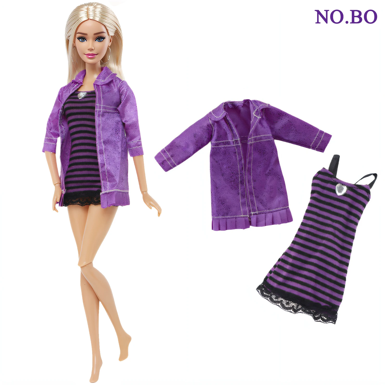 1 conjunto roxo série roupa 11.8 Polegada roupas de boneca vestido princesa vestido de festa topos calças camisola 30cm boneca acessórios 1/6 brinquedo do miúdo