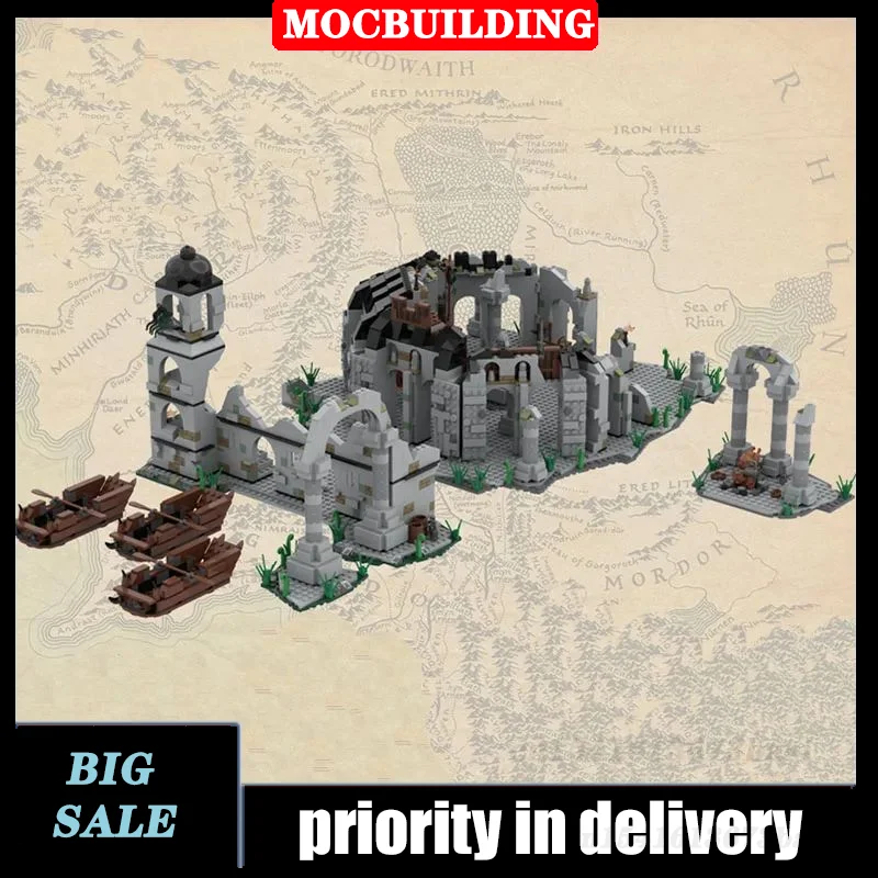 Famous Movie MOC The Fall Of The City Scene Bricks Ultimate Collector Series Model Building Block DIY Assembly Toys Gifts