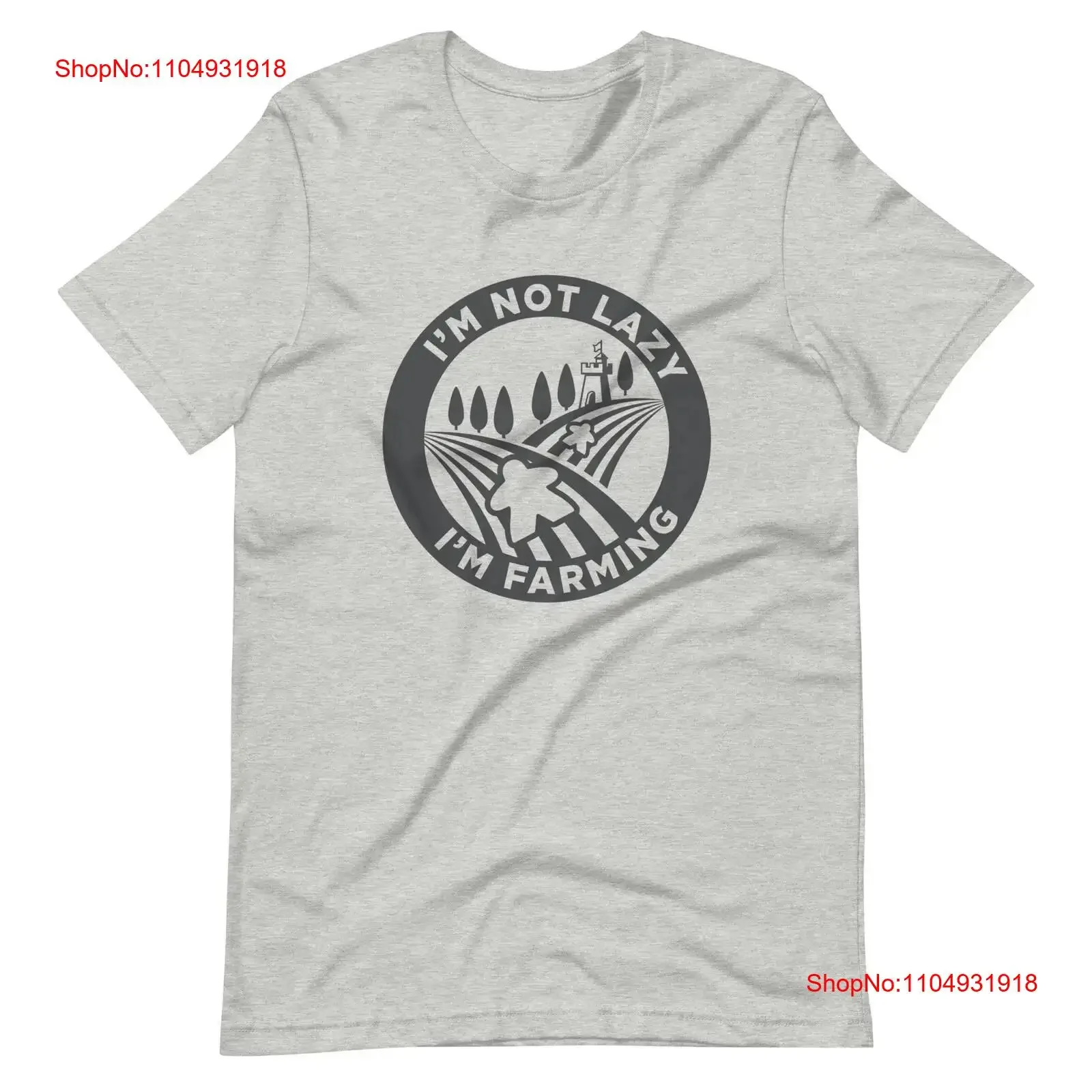 Carcassonne camiseta juego de mesa Meeple no soy perezoso cultivo colocación de azulejos divertido suave B C Gamer no oficial Fan Art vintage lavado