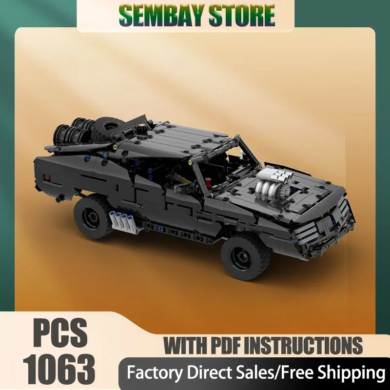 

Champion Speed Cars Moc Building Bricks Modular Mad Max Interceptor Model Technology Blocks Christmas DIY Toy Construction Gifts