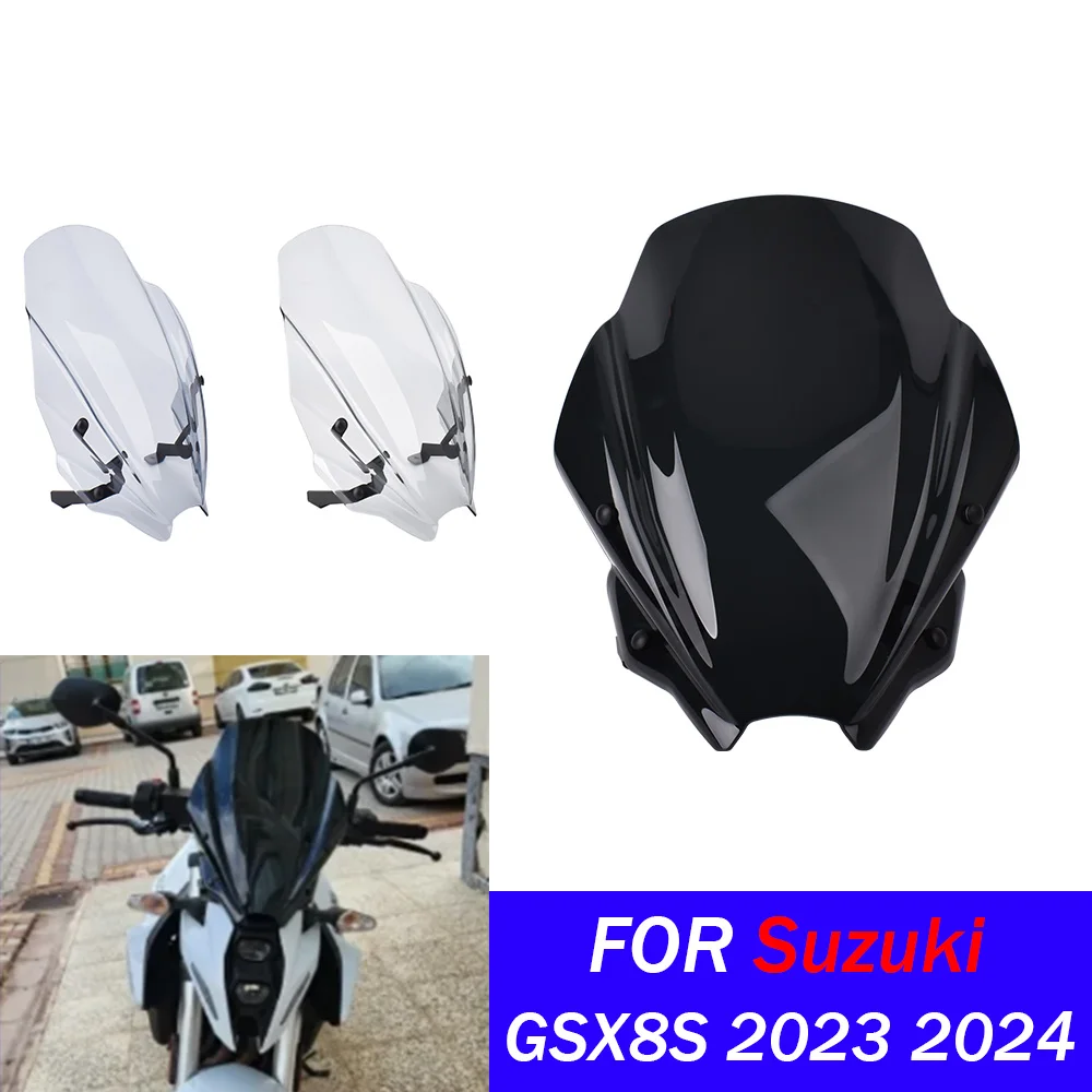 

Лобовое стекло для GSX8S, лобовое стекло для Suzuki GSX-8S GSX 8S GSX-8 S 2023 2024, дефлекторы ветра для мотоцикла, аксессуар для экрана