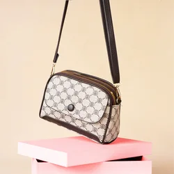 Women's High-end Crossbody Bag Fashionable Light Luxury Large Capacity Messenger Handbag Double-layer Change Mobile Phone Bag