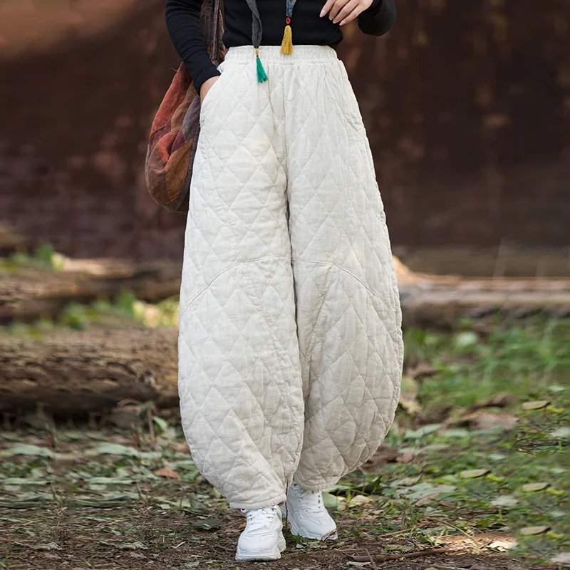 

2025 Winter Lantern Pants: Diamond Quilting, Retro Ramie-Linen & Extra Warmth.