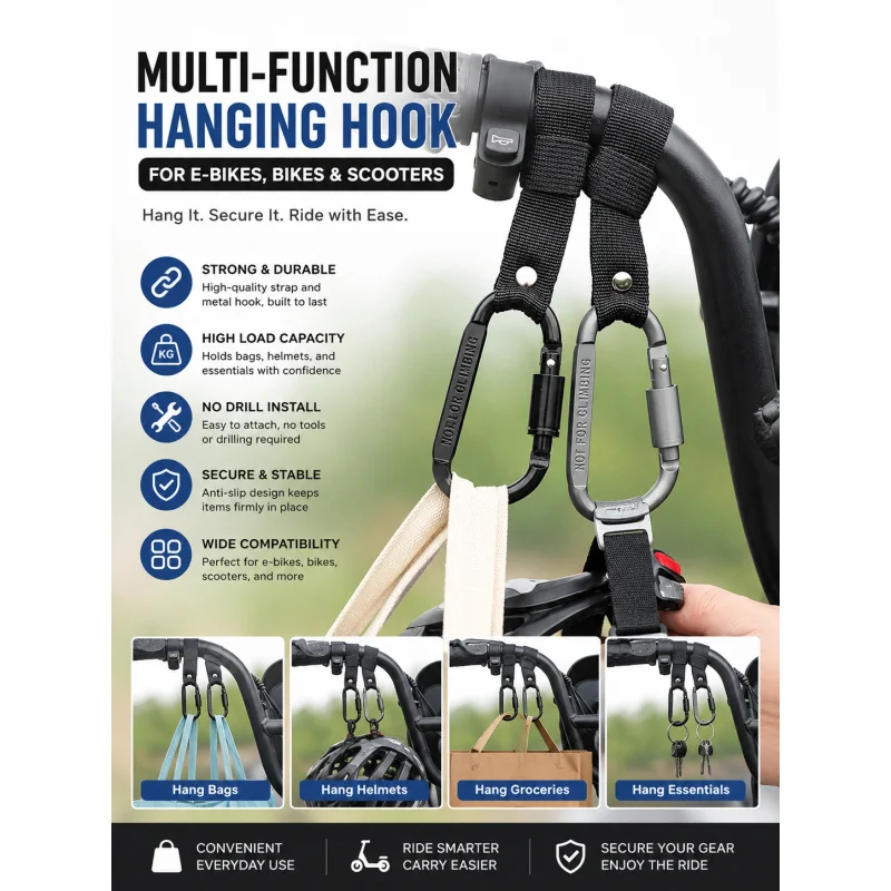 

Universal Bicycle Motorcycle Hanging Hook for Helmet and Bags