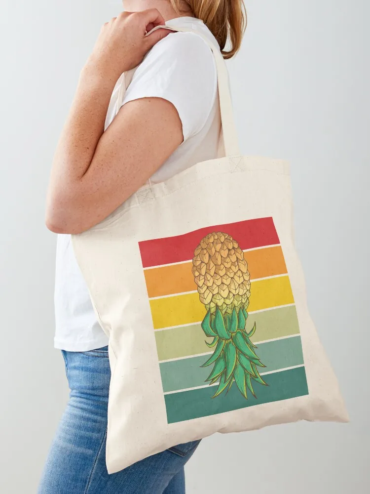 

Funny Upside Down Pineapple Swinger Retro Vintage Swinger Tote Bag Candy bags tote bag university free delivery bags