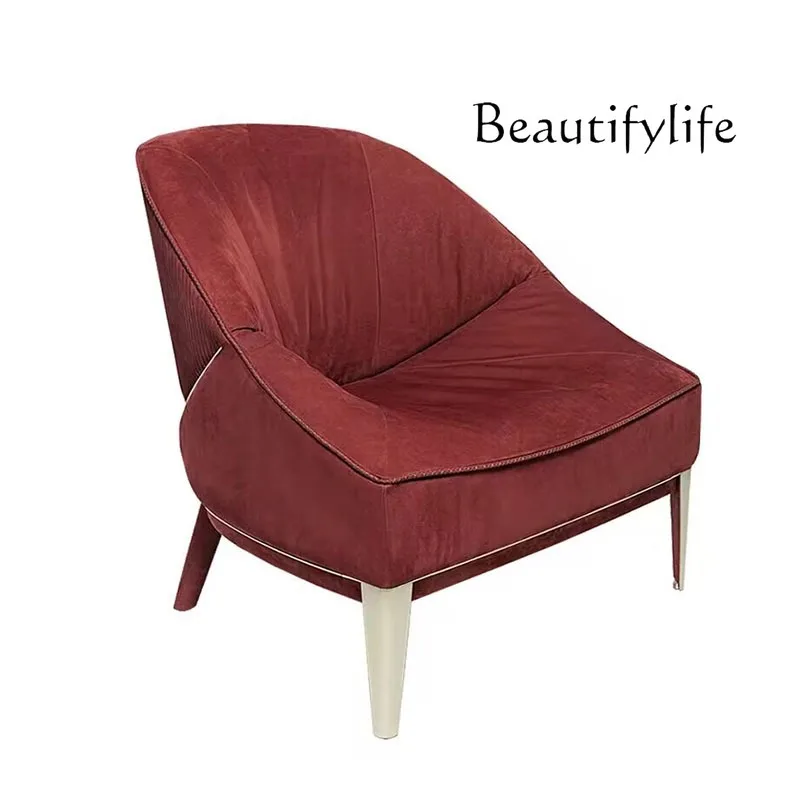 light luxury back sofa chair modern simple villa creative high-end flannel leisure chair