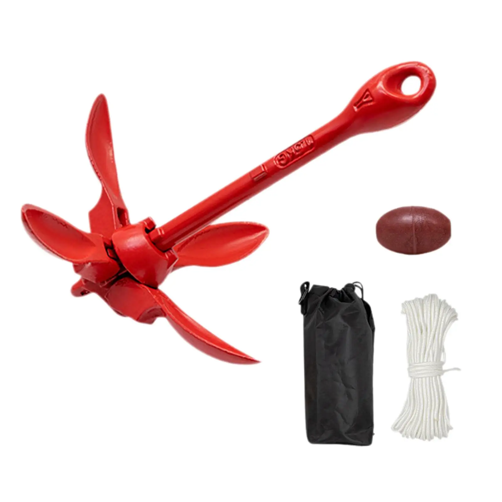 

Folding Grapnel Boat Anchor Kayak Anchor with Float with 20M Rope 1.5kg Portable Marine Anchor Grappling Anchor for Boating