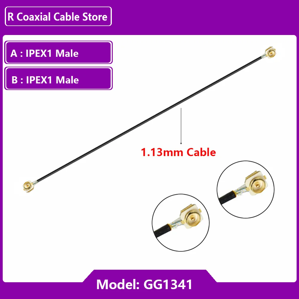 1 Buah UFL/U. FL/IPX/IPEX-1 IPEX 4(MHF4) Steker Wanita/Pria Antena WIFI Kabel RF Rg1,13/Ekstensi 0.81Mm