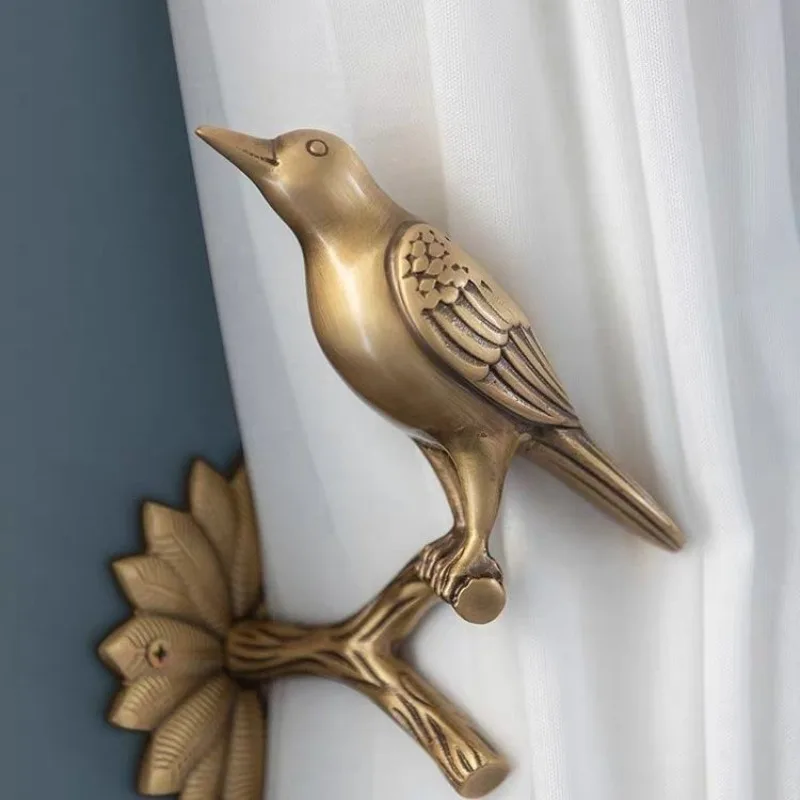 Brass curtains hook personality creative bird curtains buckle curtains 3