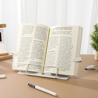 White Reading Stand Book Holder for Desk Textbook Stand Tablet Laptop Base Foldable Portable Non Slip Plastic Accessories