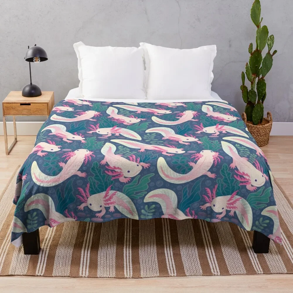 

Axolotls Throw Blanket Single anime Blankets