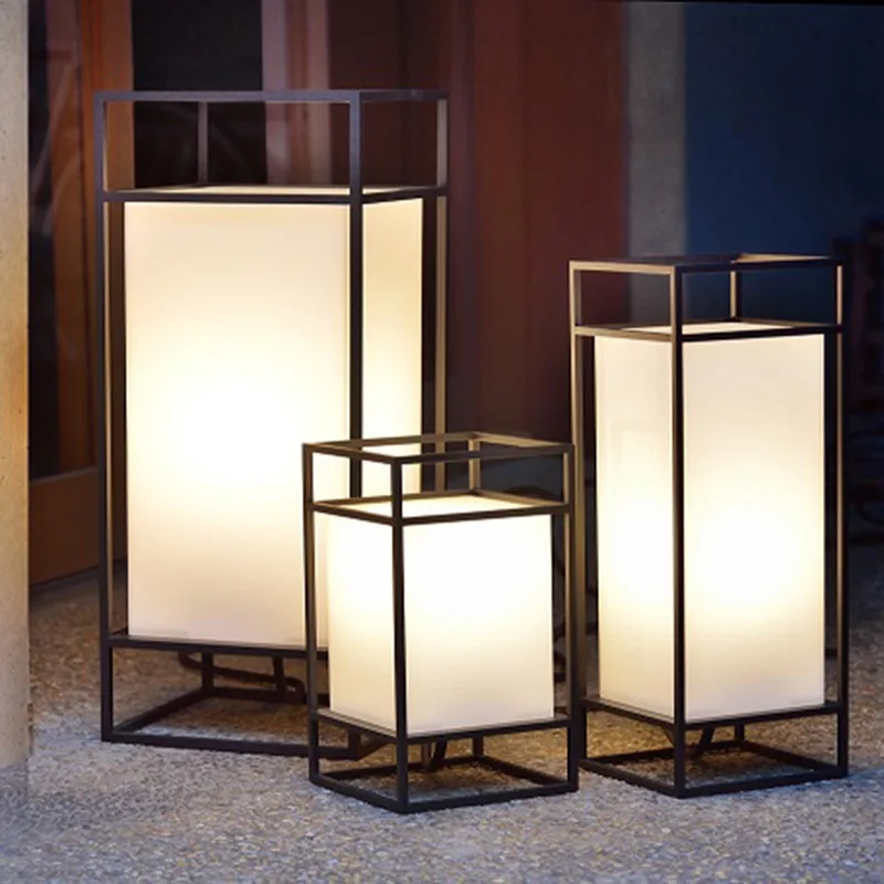 Japanese Iron and Fabric Floor Lamps Zen Tea Rooms Restaurants Homestays Retro Creative LED Desk Lights Sofasides Homestay Cafe