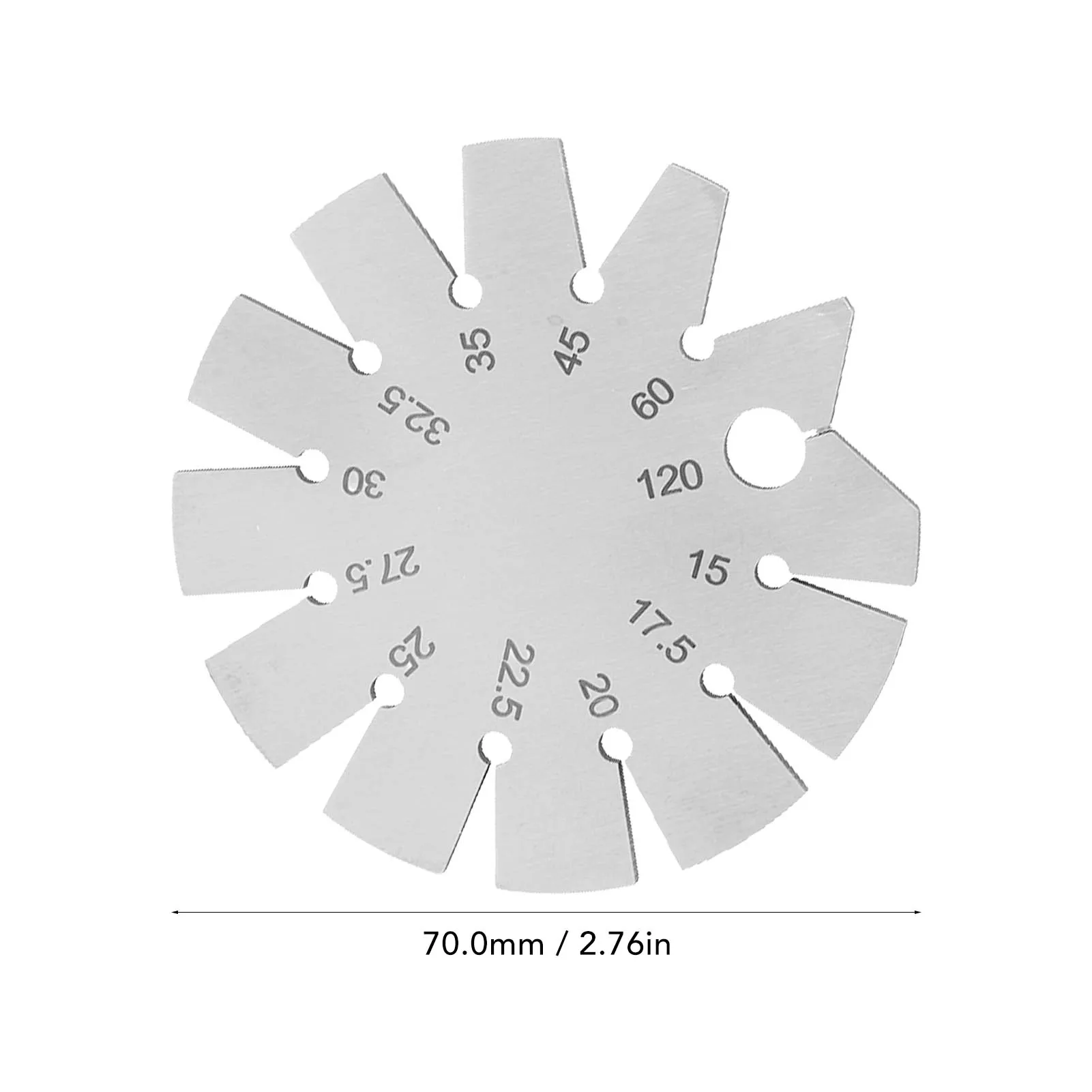 Bevel Angle Gauge Stainless Steel Oblique Edges Protractor for Knife Blade Measuring 15‑120 Degree Bevel Angle Gauge