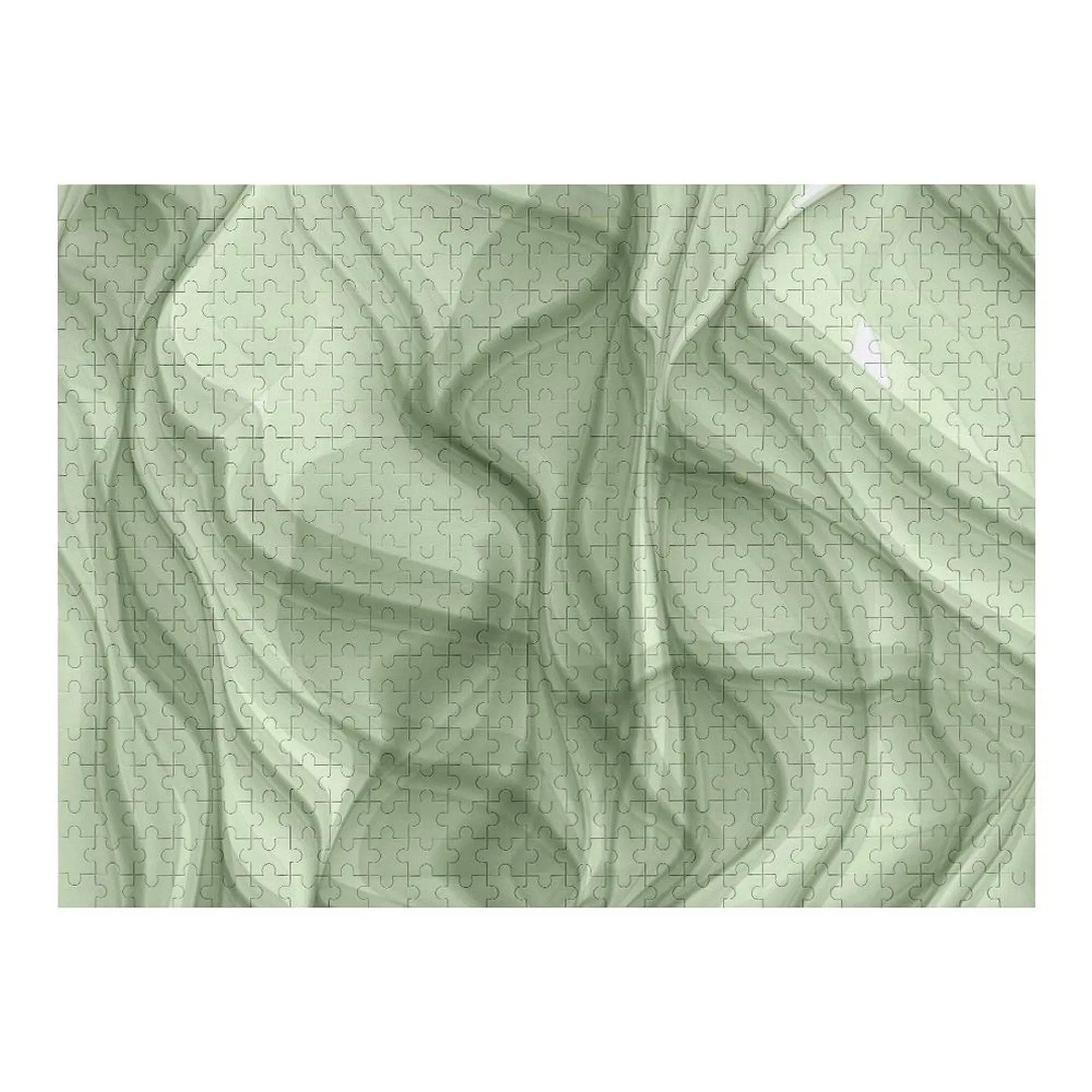 

Мягкая пастельная зеленая, шалфейная зеленая жидкая мраморная головоломка Головоломка с фотографией на заказ